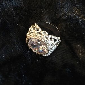 Bright crystal ring